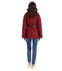Batwing Sleeve Belted Cape Coat for Women