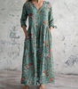 Robe Longue à Motif Floral pour Femmes