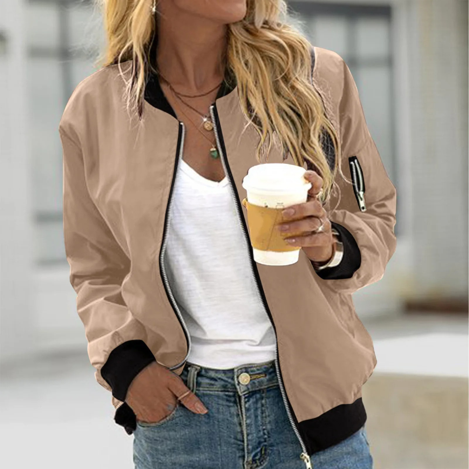 Veste Bomber Élégante pour Femmes