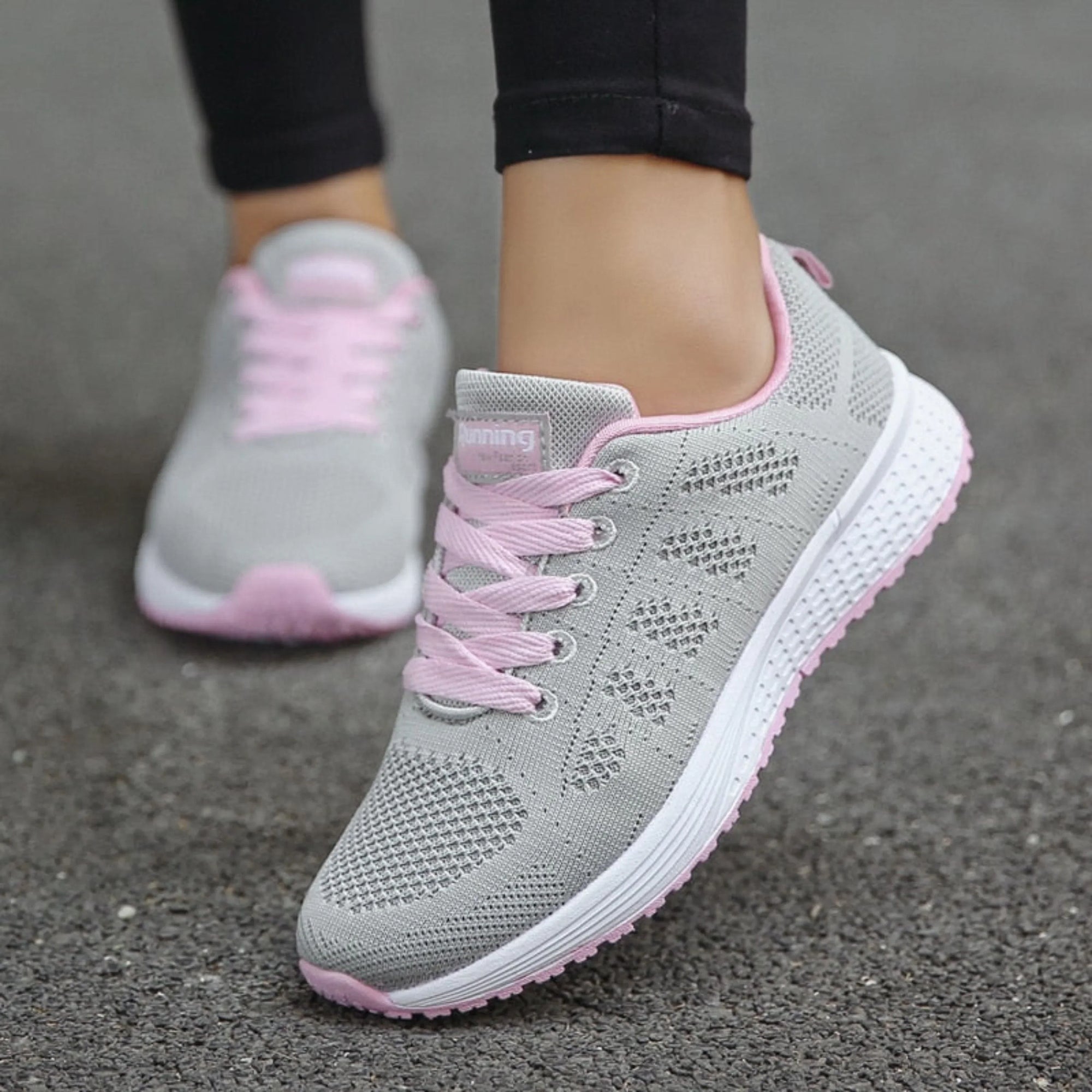 Basket Running Sport en Maille pour Femme