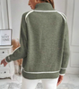 Pull à Col Roulé et Détails Contrastants pour Femmes