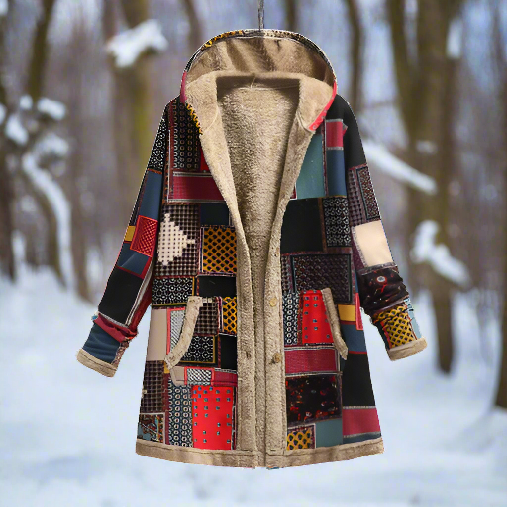 Manteau ample en mélange lin-coton pour femme