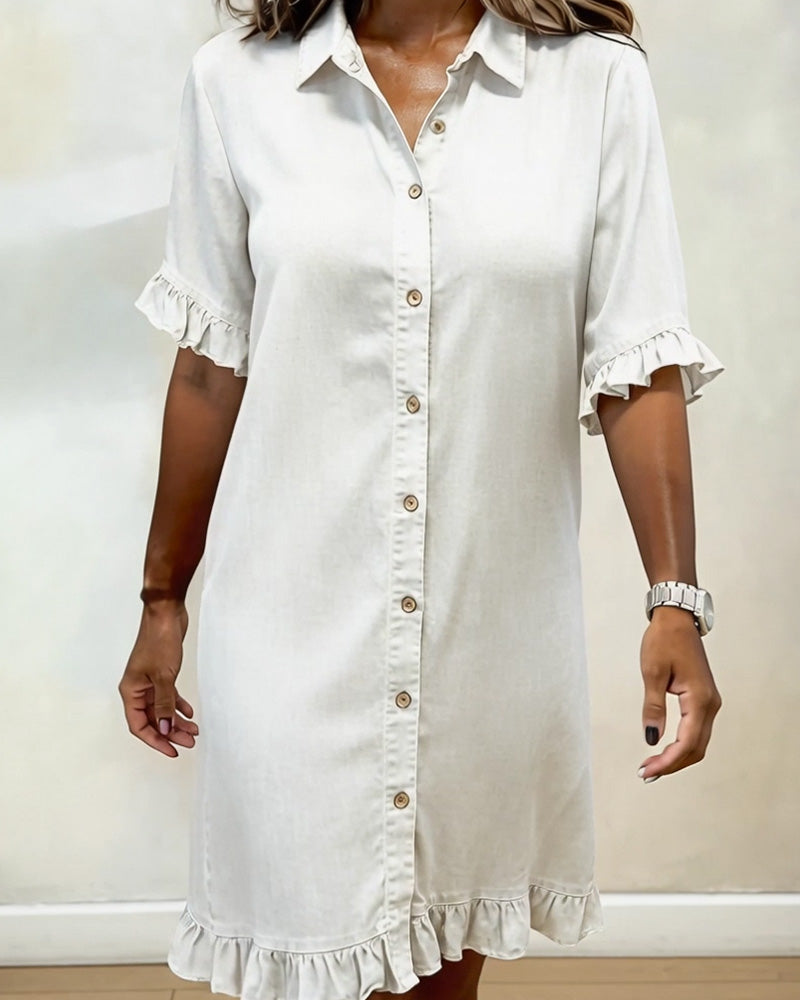 Robe en Denim avec Boutons pour Femme | Idéale pour le Quotidien