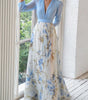 Robe longue imprimée à fleurs pour femmes