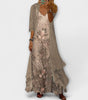 Robe Maxi Imprimée Deux Pièces pour Femmes