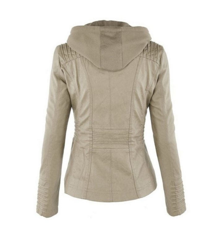 Veste Motard Chic en Similicuir pour Femmes