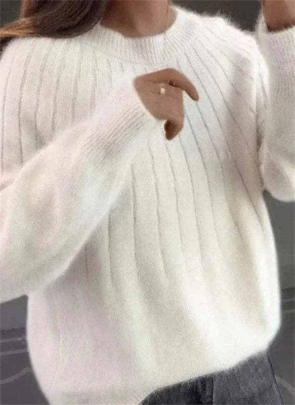 Pull en Tricot à Manches Longues pour Femmes
