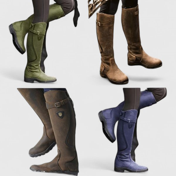 Bottes Cavalières Hautes en Simili Cuir pour Femme
