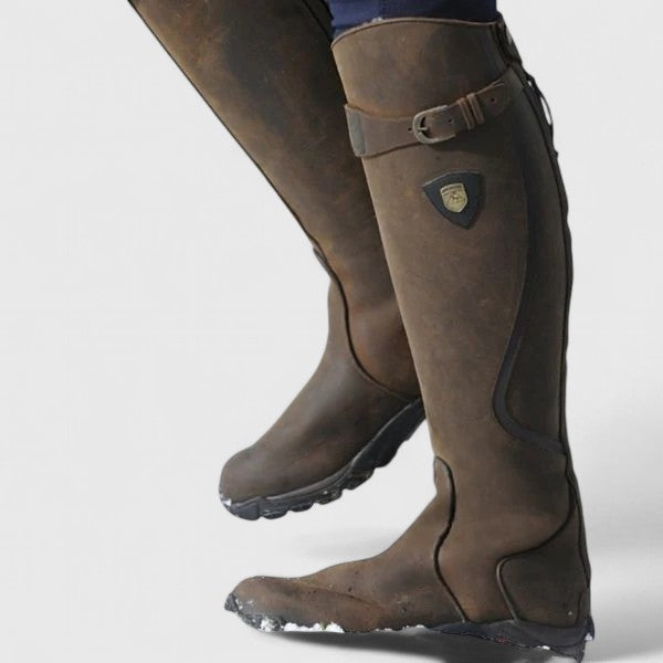 Bottes Cavalières Hautes en Simili Cuir pour Femme
