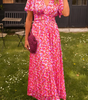 Robe Longue à Imprimé Fleuri et Taille Marquée pour Femme | Idéale pour l'Été