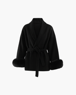 Manteau Féminin Chic avec Ceinture pour Femmes