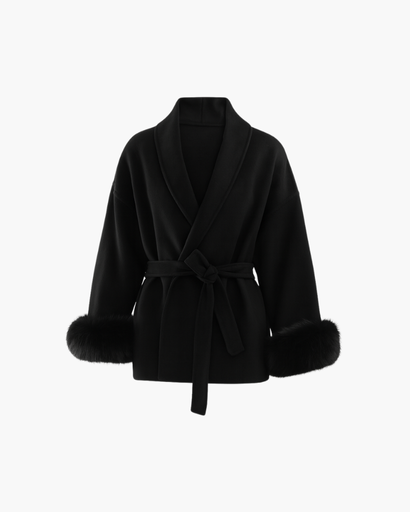 Manteau Féminin Chic avec Ceinture pour Femmes
