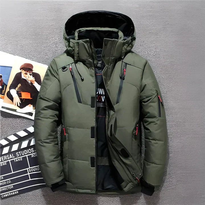 Veste d'Hiver pour Homme - Manteau Chaud, Imperméable et à Capuche