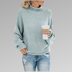 Pull Oversize en Maille à Col Montant pour Femme