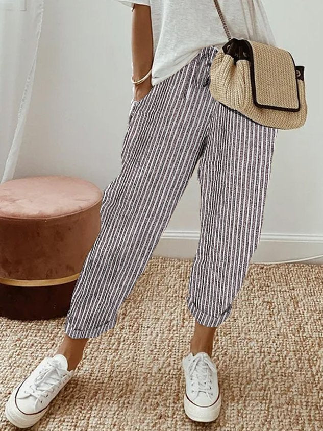 Pantalon Décontracté en Lin pour Femme | Idéal pour le Quotidien