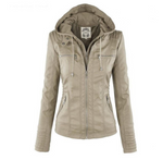 Veste Motard Chic en Similicuir pour Femmes