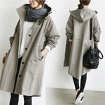 Trench Habillé à Capuche pour Femmes