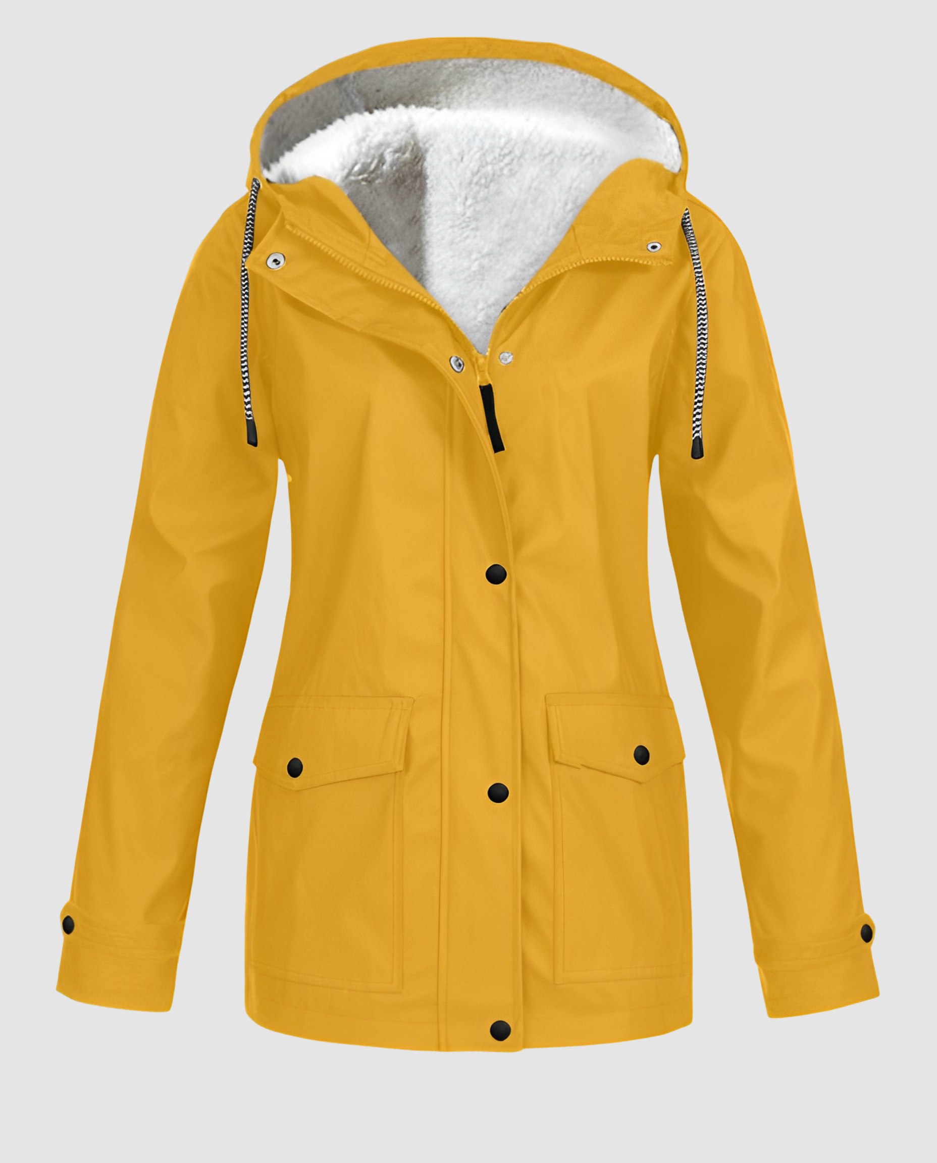 Parka Oversize à Capuche et Fausse Fourrure pour Femme