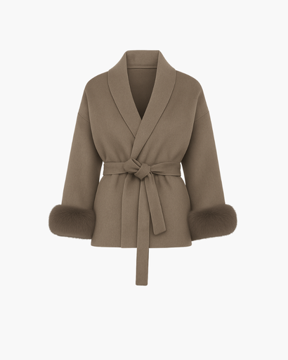 Manteau Féminin Chic avec Ceinture pour Femmes