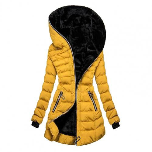Veste d'Hiver Longue et Élégante pour Femme - Doublure en Fleece