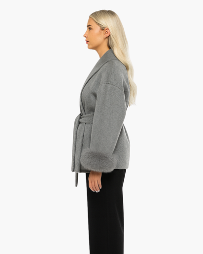 Manteau Féminin Chic avec Ceinture pour Femmes
