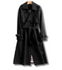Trench Coat Long en Coton pour Femme