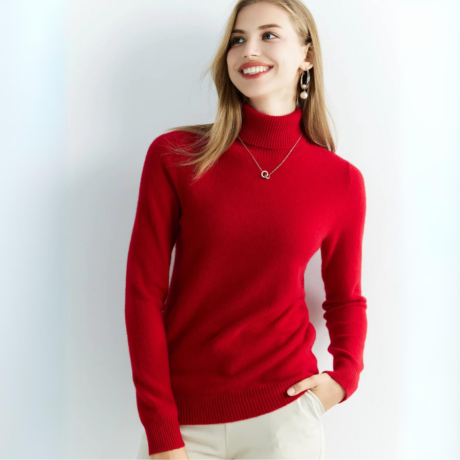Pull Col Roulé en Laine Mérino pour Femmes