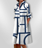 Robe Midi Motif Géométrique pour Femmes