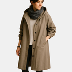 Manteau long en coton pour femmes