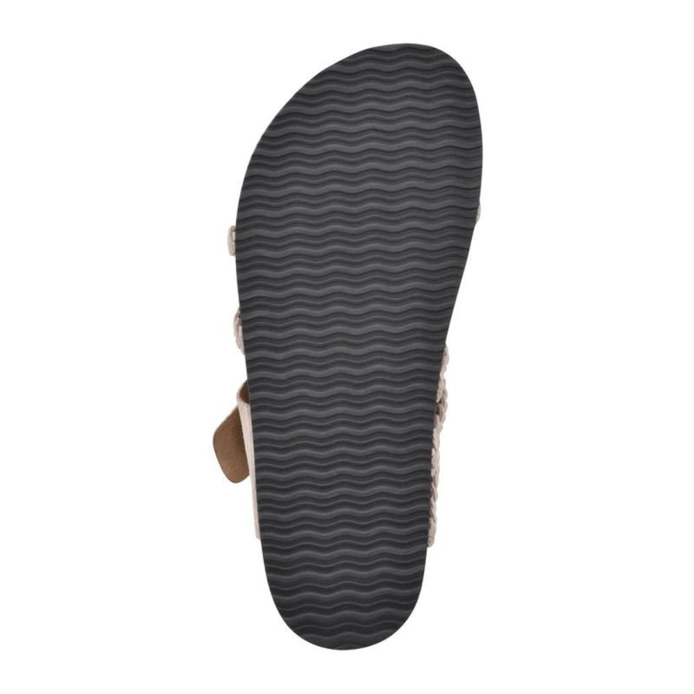 Sandales Plates Tressées à Boucle Ajustable pour Femme