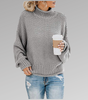 Pull Oversize en Maille à Col Montant pour Femme