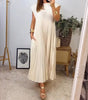 Robe Longue Plissée sans Manches pour Femme | Idéale pour le Quotidien