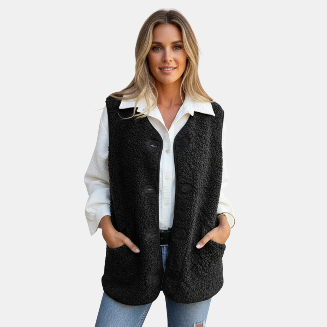 Gilet en polaire teddy pour femmes