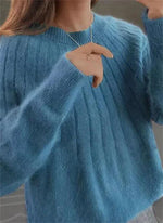 Pull en Tricot à Manches Longues pour Femmes