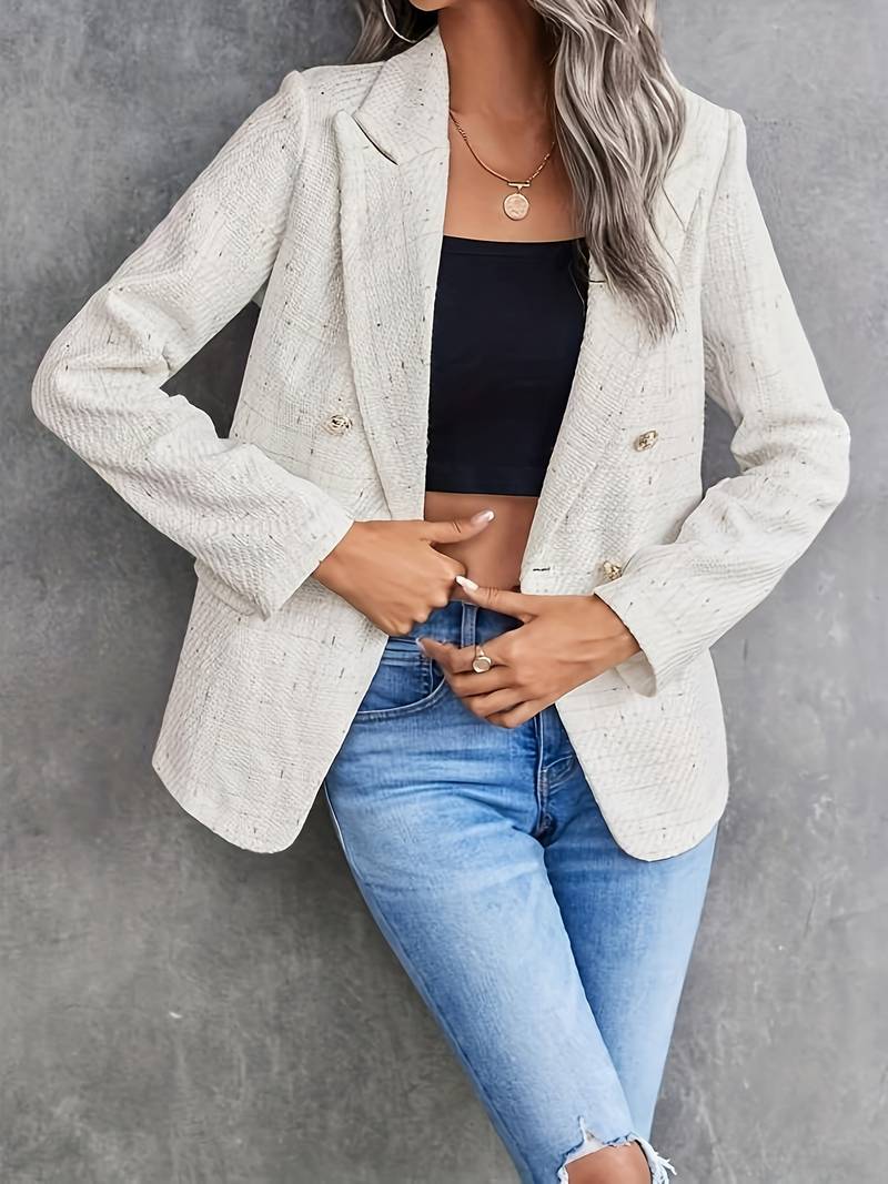 Blazer Double-Boutonnage Classique pour Femmes