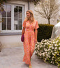 Robe Longue à Imprimé Fleuri et Taille Marquée pour Femme | Idéale pour l'Été
