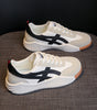 Basket Tendance à Semelle Épaisse en Similicuir Bicolore pour Femme