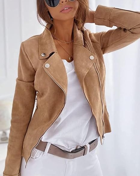Veste en Suède Élégante pour Femmes