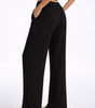 Pantalon large fluide en crêpe pour femmes
