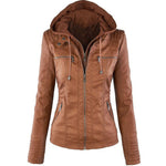 Veste Motard Chic en Similicuir pour Femmes