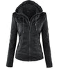 Veste Motard Chic en Similicuir pour Femmes