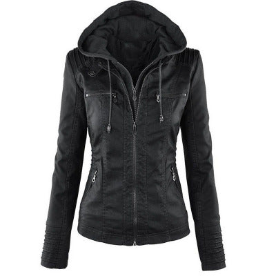 Veste Motard Chic en Similicuir pour Femmes
