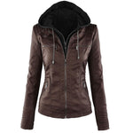 Veste Motard Chic en Similicuir pour Femmes