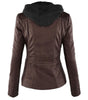 Veste Motard Chic en Similicuir pour Femmes