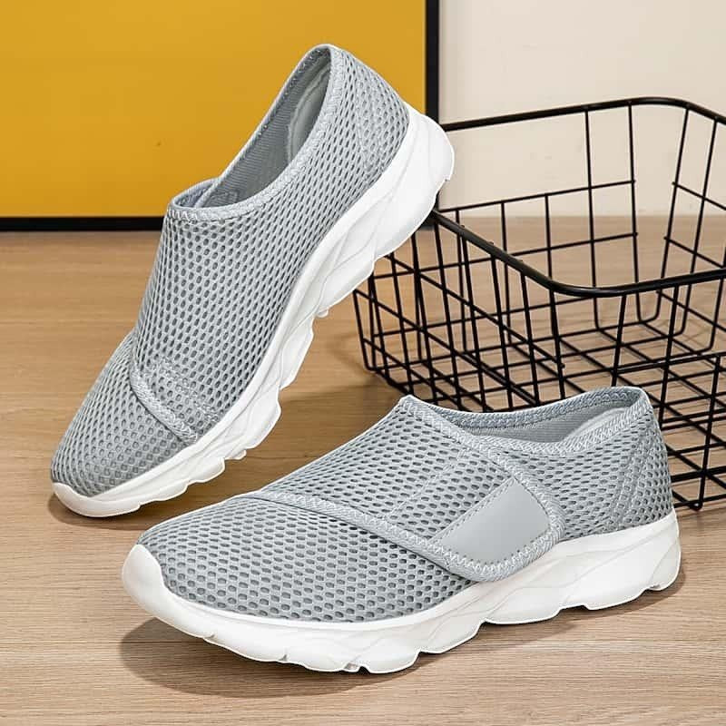 Basket Confort pour Pieds Larges en Maille Respirante pour Femme