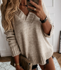 Pull Col V Décontracté pour Femmes