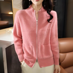 Cardigan Décontracté en Laine Mérinos pour Femmes