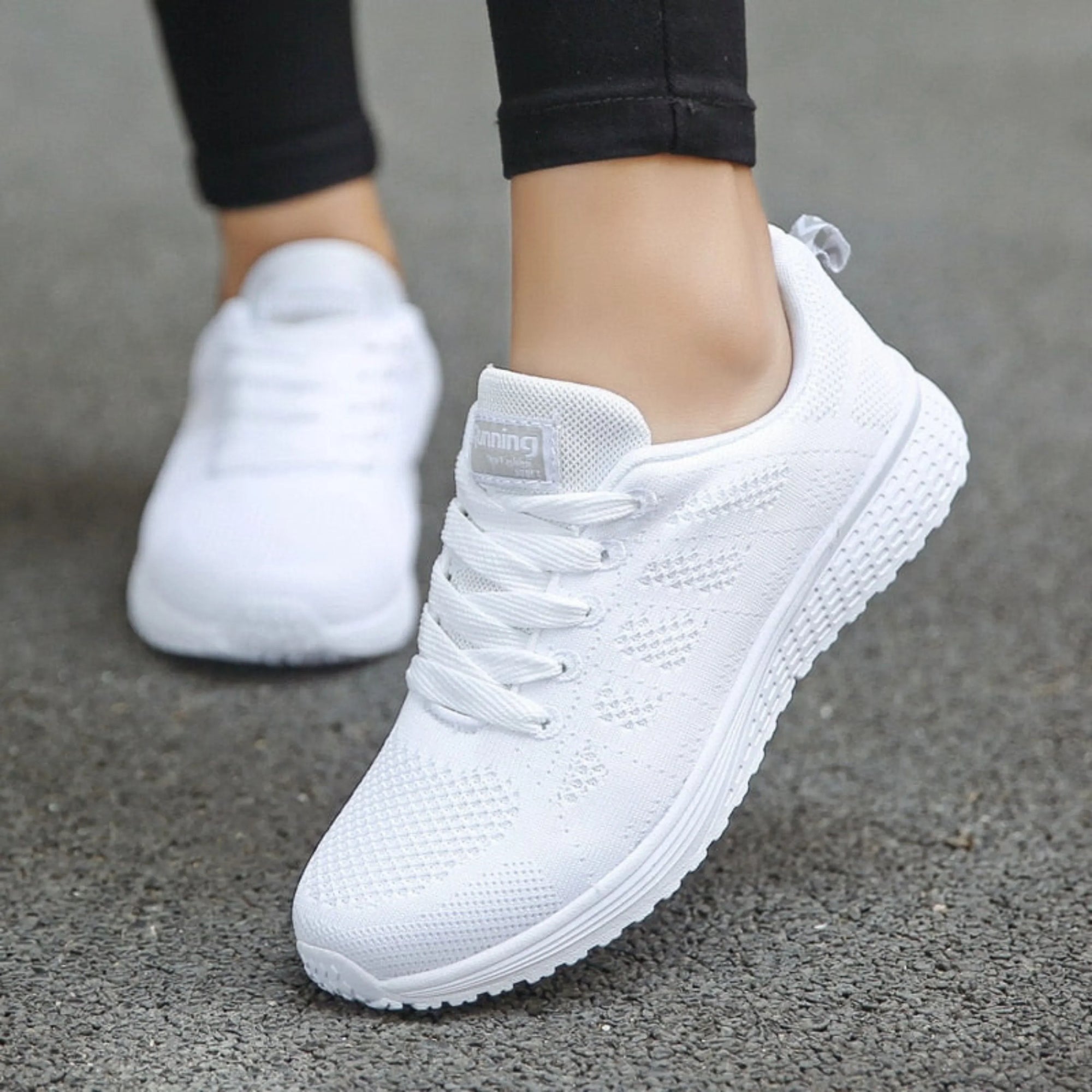 Basket Running Sport en Maille pour Femme