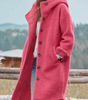 Manteau Long Casual à Pochette pour Femmes