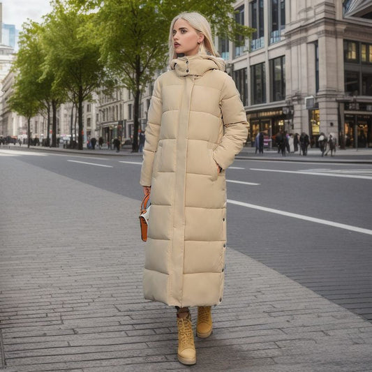 Manteau Long d'Hiver Élégant pour Femmes